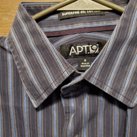 Apt 9 blue striped button up - Picture 3 of 3